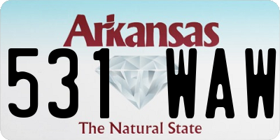 AR license plate 531WAW