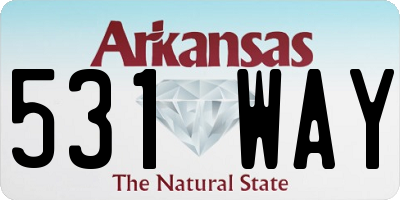 AR license plate 531WAY