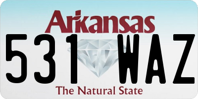 AR license plate 531WAZ