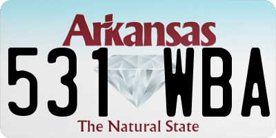 AR license plate 531WBA
