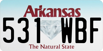 AR license plate 531WBF