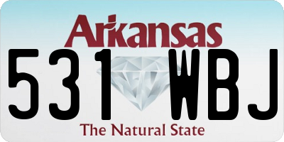AR license plate 531WBJ