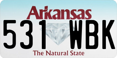 AR license plate 531WBK