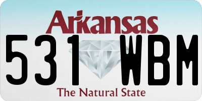 AR license plate 531WBM