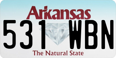AR license plate 531WBN