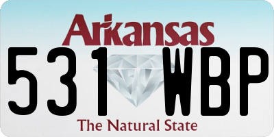 AR license plate 531WBP