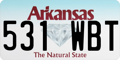 AR license plate 531WBT