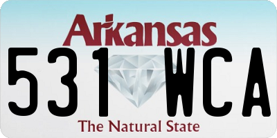 AR license plate 531WCA