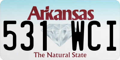 AR license plate 531WCI