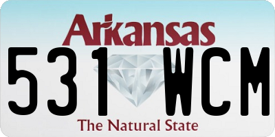AR license plate 531WCM