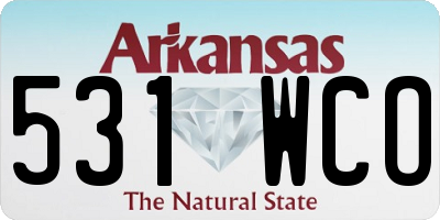 AR license plate 531WCO