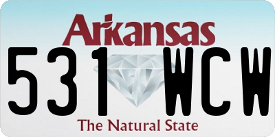 AR license plate 531WCW