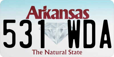 AR license plate 531WDA