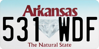 AR license plate 531WDF