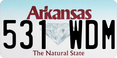 AR license plate 531WDM