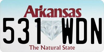 AR license plate 531WDN