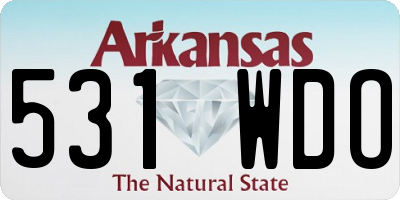 AR license plate 531WDO