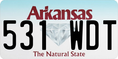AR license plate 531WDT