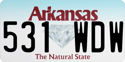 AR license plate 531WDW