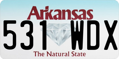 AR license plate 531WDX