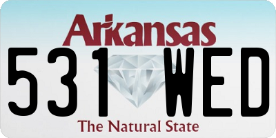 AR license plate 531WED