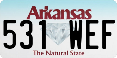 AR license plate 531WEF