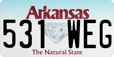 AR license plate 531WEG