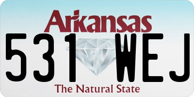 AR license plate 531WEJ