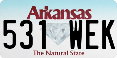 AR license plate 531WEK