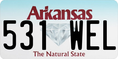 AR license plate 531WEL