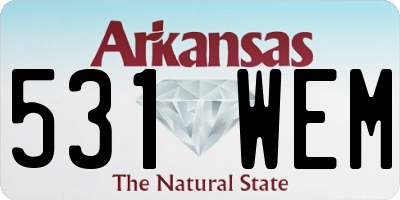 AR license plate 531WEM