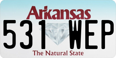 AR license plate 531WEP