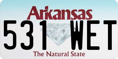 AR license plate 531WET