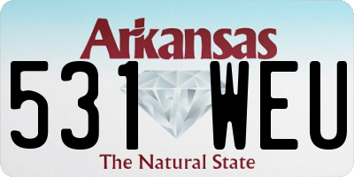 AR license plate 531WEU