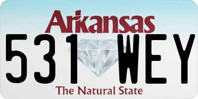 AR license plate 531WEY