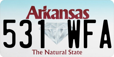 AR license plate 531WFA