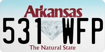 AR license plate 531WFP