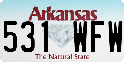 AR license plate 531WFW