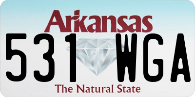 AR license plate 531WGA