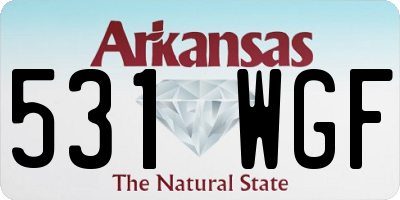 AR license plate 531WGF