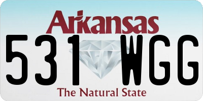 AR license plate 531WGG