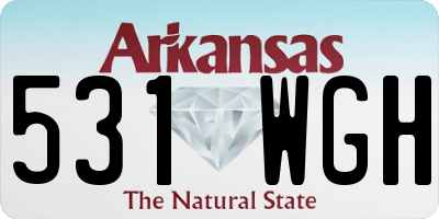 AR license plate 531WGH