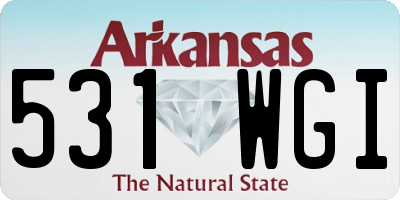 AR license plate 531WGI