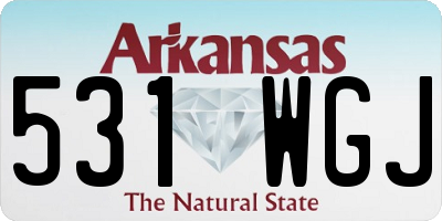 AR license plate 531WGJ