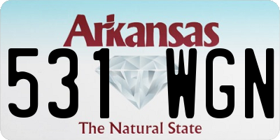 AR license plate 531WGN