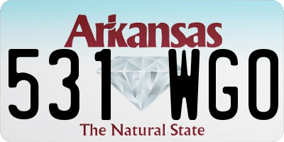 AR license plate 531WGO