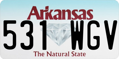 AR license plate 531WGV
