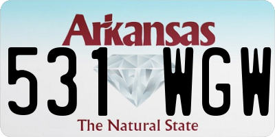 AR license plate 531WGW