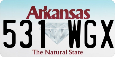 AR license plate 531WGX
