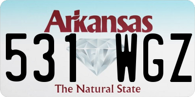 AR license plate 531WGZ